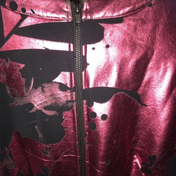 Jena Theo Pink Metallic Dye Print Party Dress S/M - Picture 6 of 8